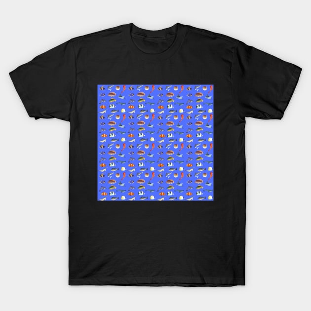 Fish Pattern T-Shirt by Alice D